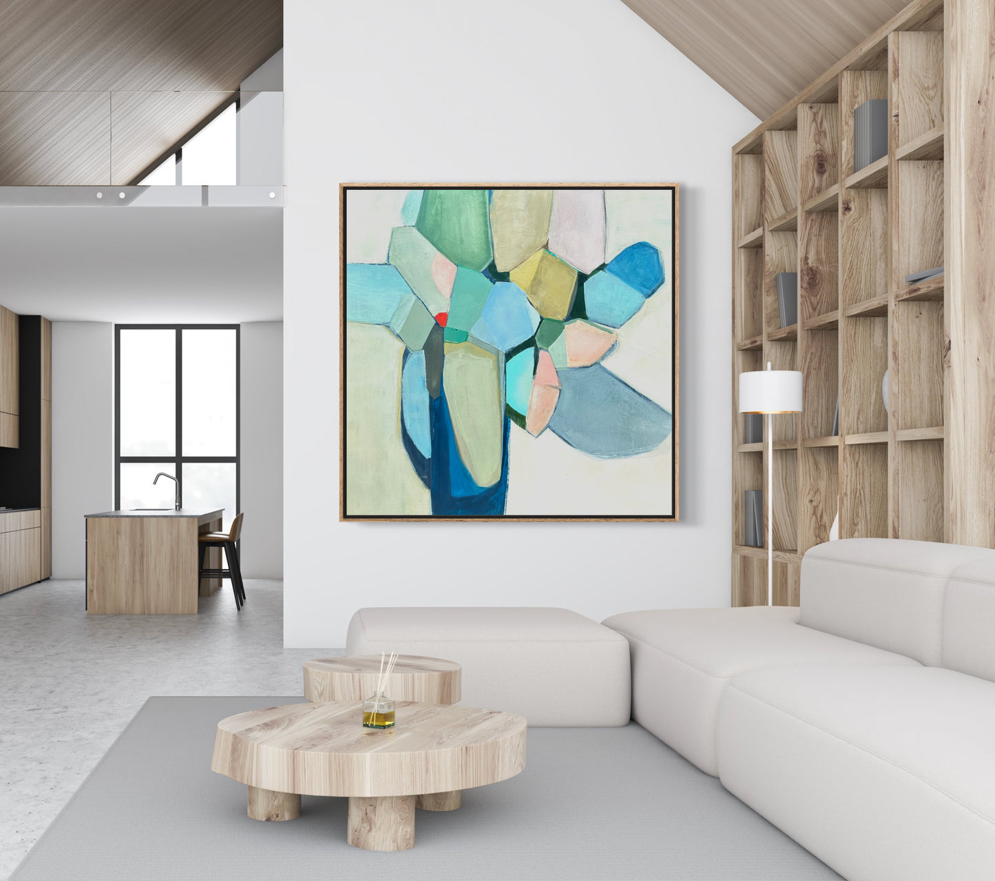 #2754-B 48 x 48 FRAMED CANVAS